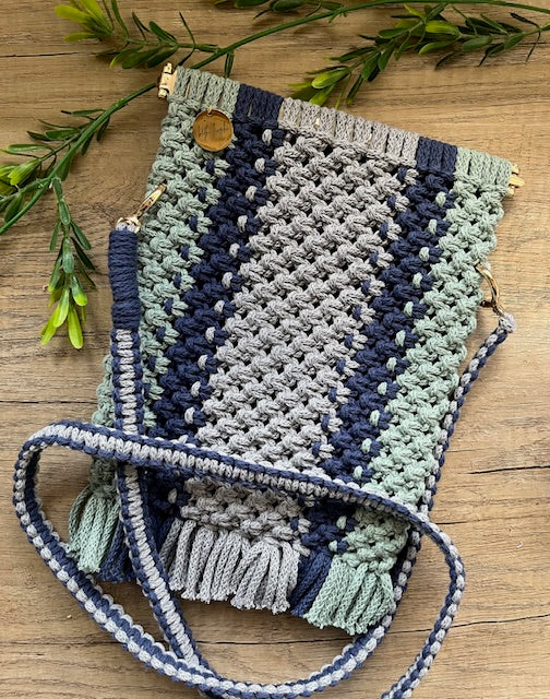 Braided Marcrame Cross-body Bag with Strap