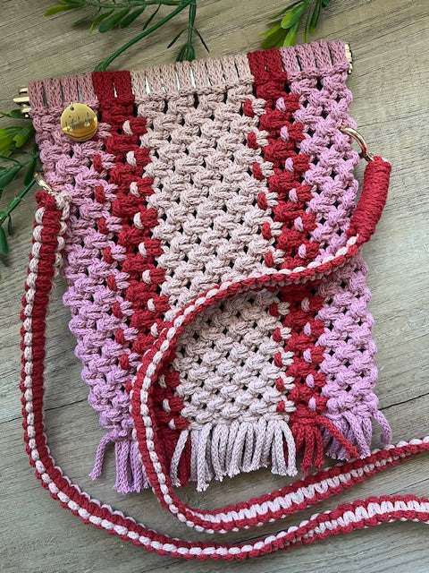 Braided Marcrame Cross-body Bag with Strap