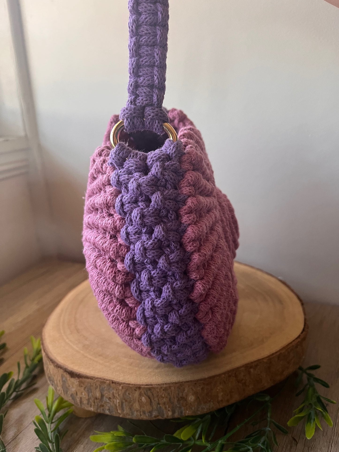Pink and Purple Sea Shell Purse