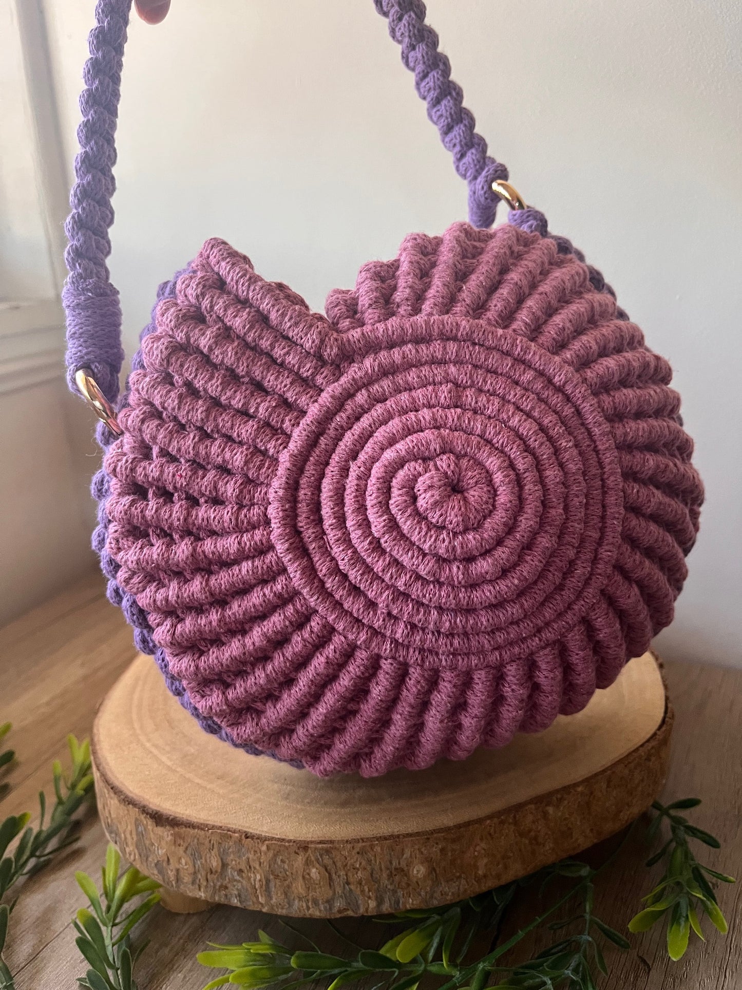 Pink and Purple Sea Shell Purse