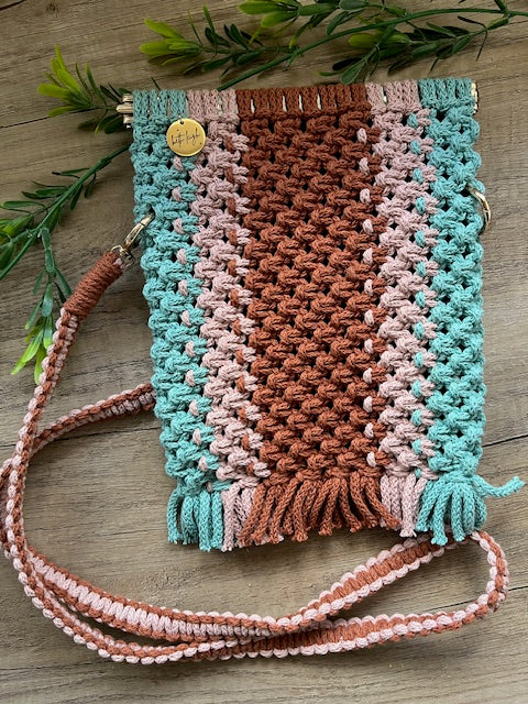 Braided Marcrame Cross-body Bag with Strap